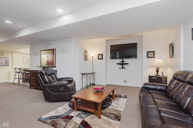 view of carpeted living room