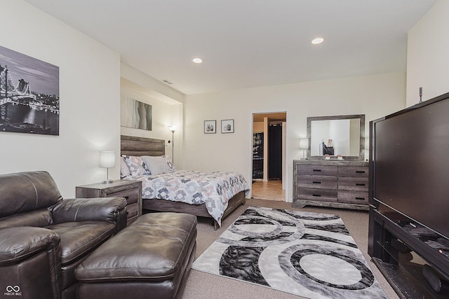 bedroom featuring carpet