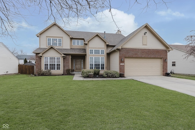 view of front of property featuring a front yard