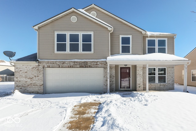 view of property featuring a garage