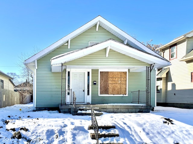 view of bungalow-style home