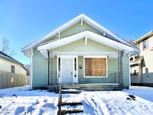 view of bungalow-style house