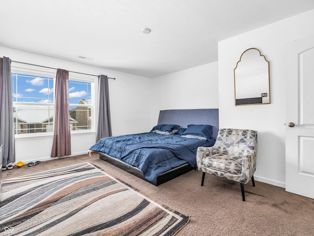 bedroom featuring carpet floors