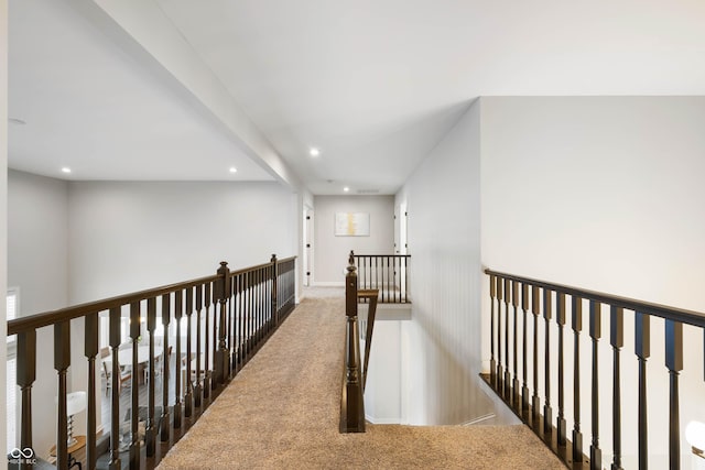 hallway featuring carpet floors