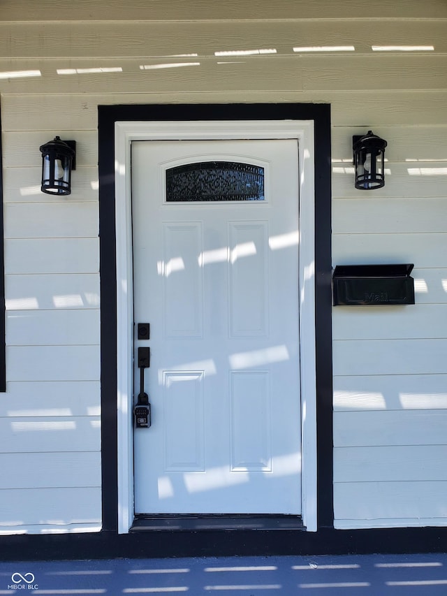 view of doorway to property