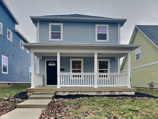 view of front of home with covered porch