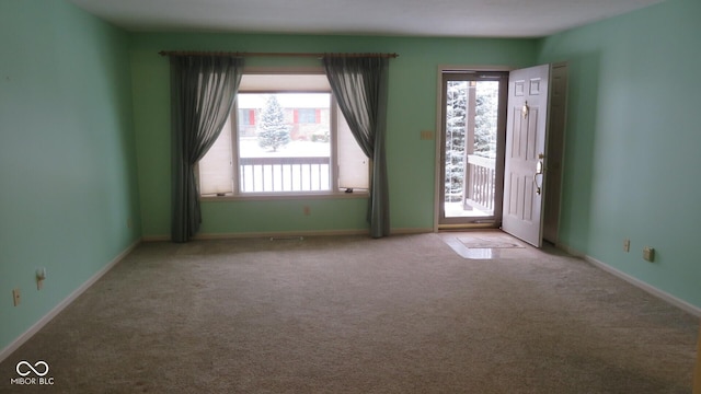 view of carpeted empty room