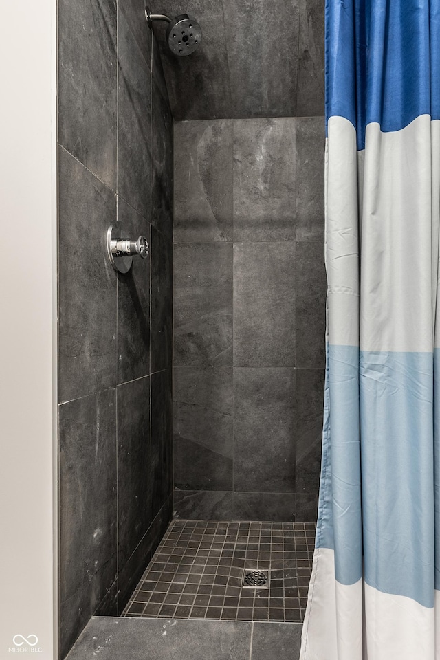 bathroom featuring walk in shower