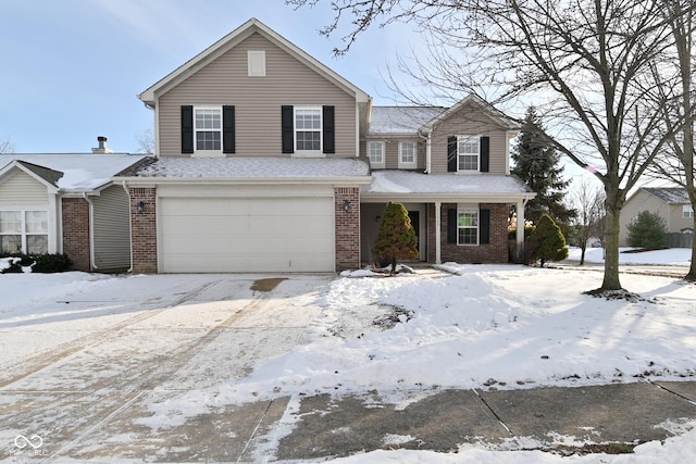 front of property featuring a garage