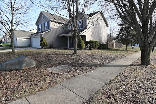 view of property exterior featuring a garage