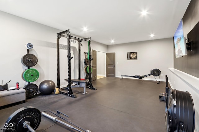 view of workout room