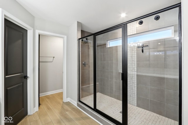 bathroom with an enclosed shower