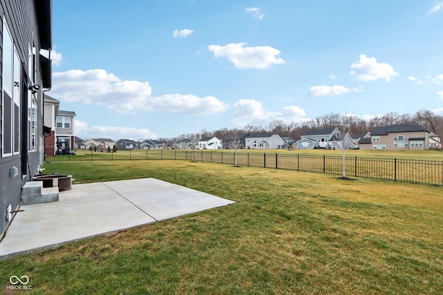 view of yard with a patio