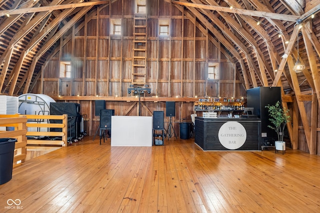 view of unfinished attic