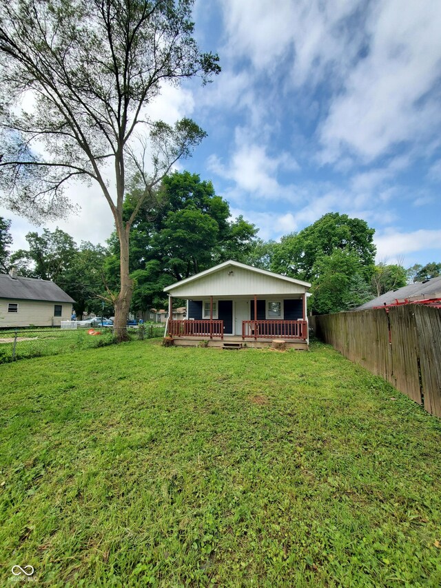 2817 S Rybolt Ave, Indianapolis, IN 46241 - back of property with a fenced backyard