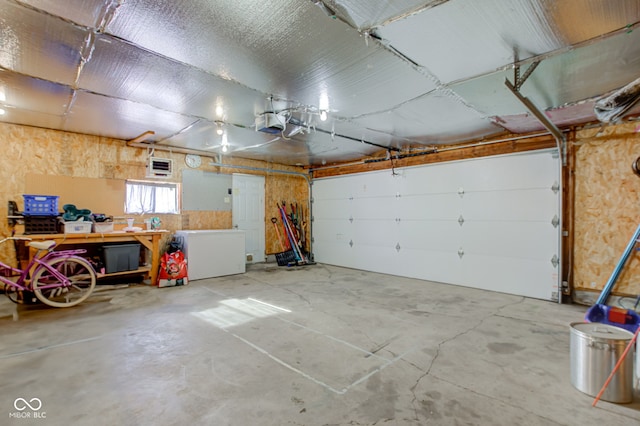 garage featuring fridge