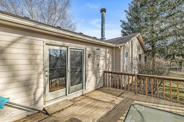 view of wooden deck