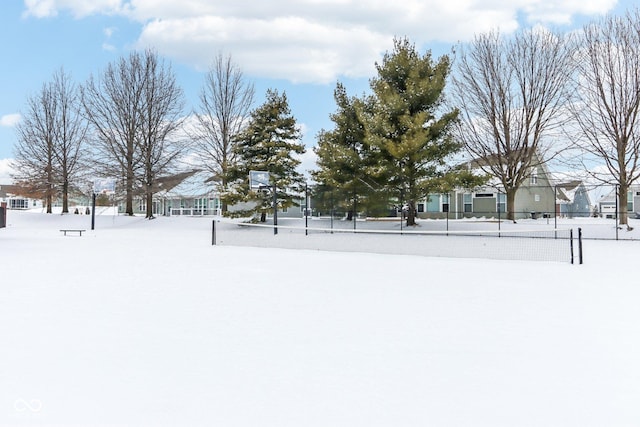 view of snowy yard