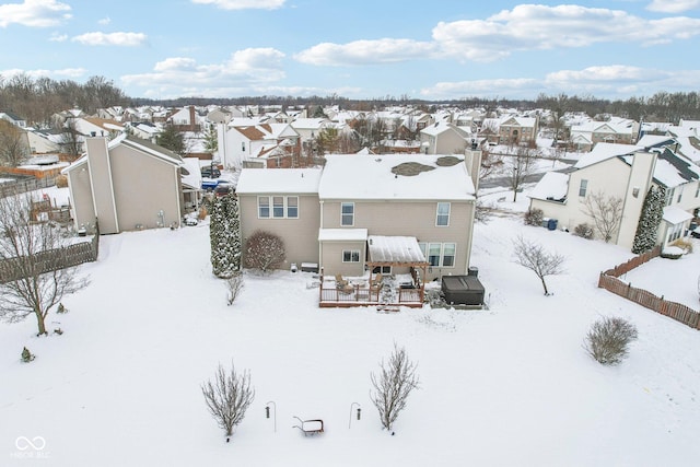 view of snowy aerial view