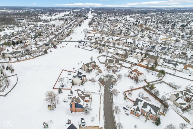 view of snowy aerial view