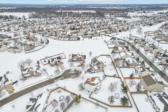 view of snowy aerial view