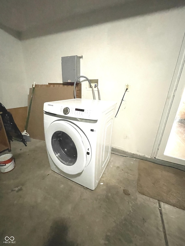 washroom featuring washer / clothes dryer