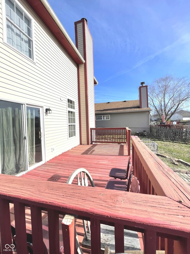 view of wooden terrace