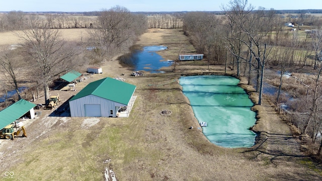 drone / aerial view featuring a rural view