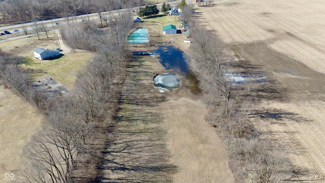 bird's eye view featuring a rural view