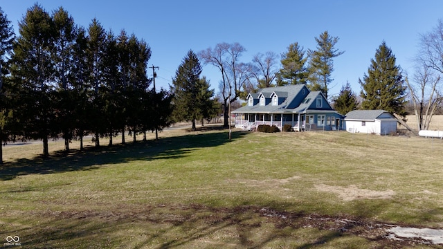 exterior space with covered porch