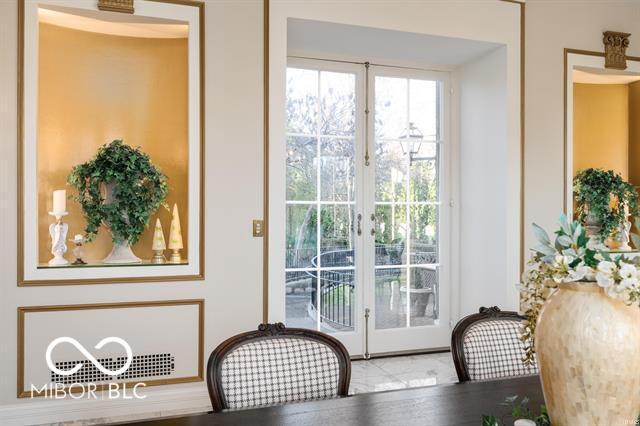 doorway to outside featuring french doors