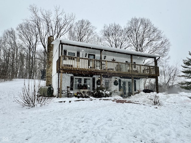 view of front facade with french doors