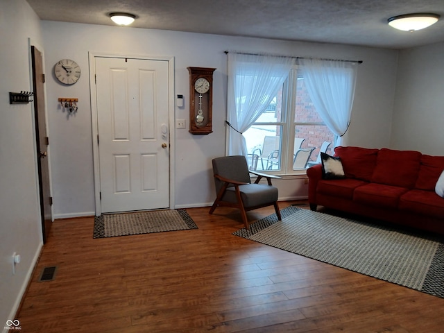 entryway featuring dark wood-type flooring