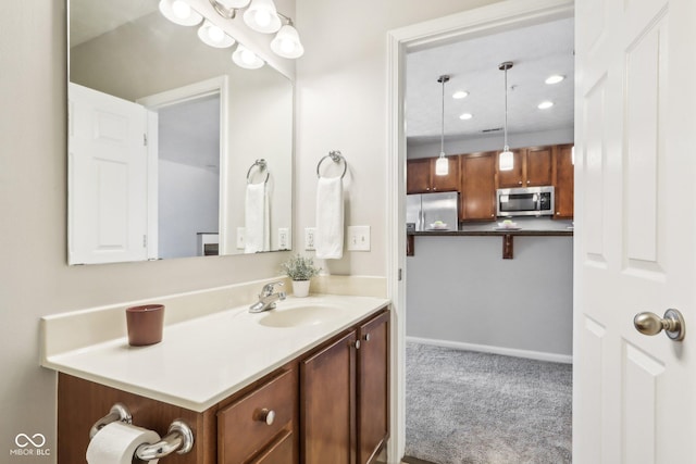 bathroom with vanity