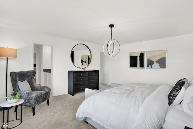 view of carpeted bedroom