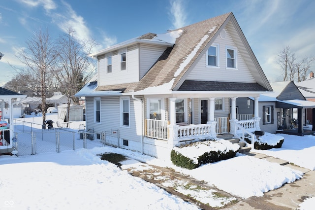 view of front of home featuring a porch