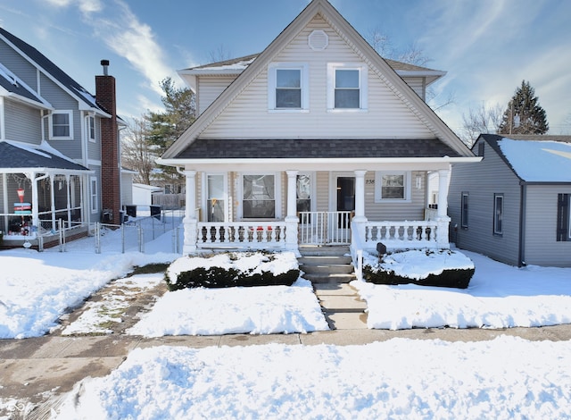 view of front of home with a porch