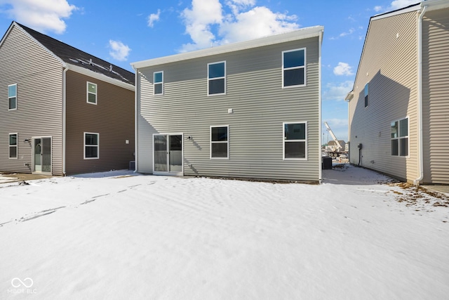 view of snow covered house