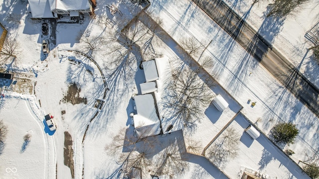 view of snowy aerial view