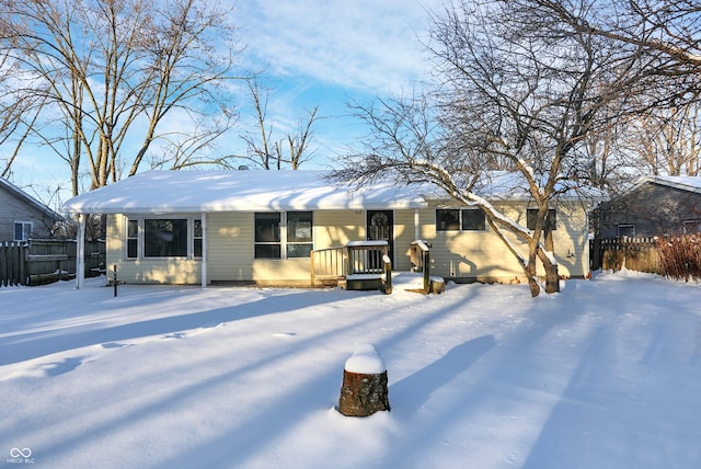 view of front of home