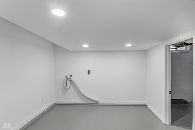 interior space with concrete flooring