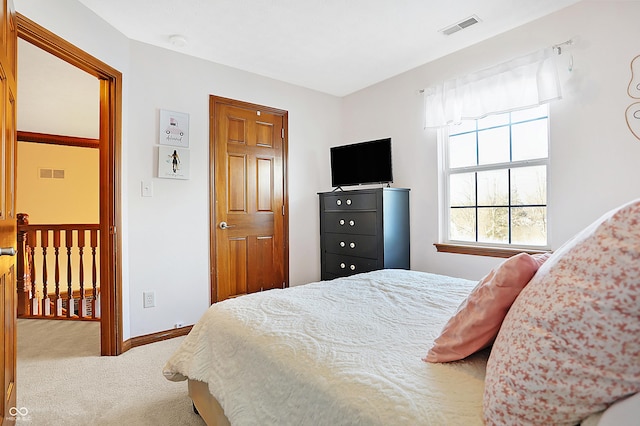 bedroom featuring carpet flooring