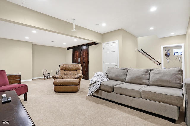 view of carpeted living room