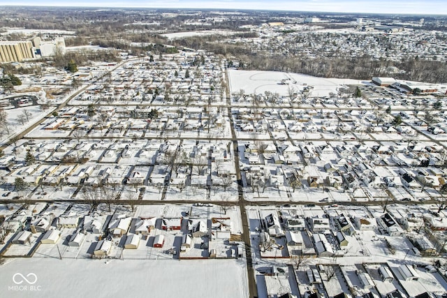 view of snowy aerial view