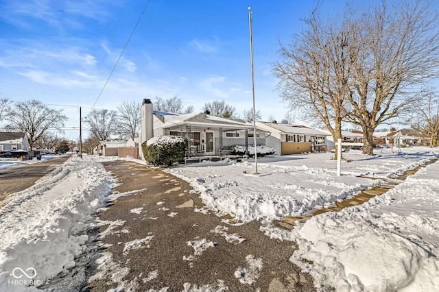 exterior space with covered porch