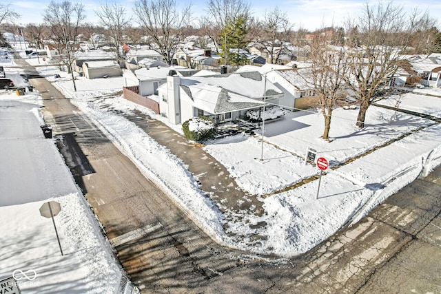 view of snowy aerial view