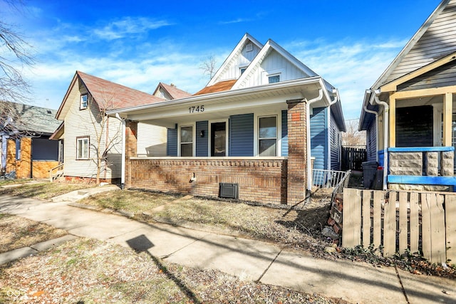 bungalow with covered porch