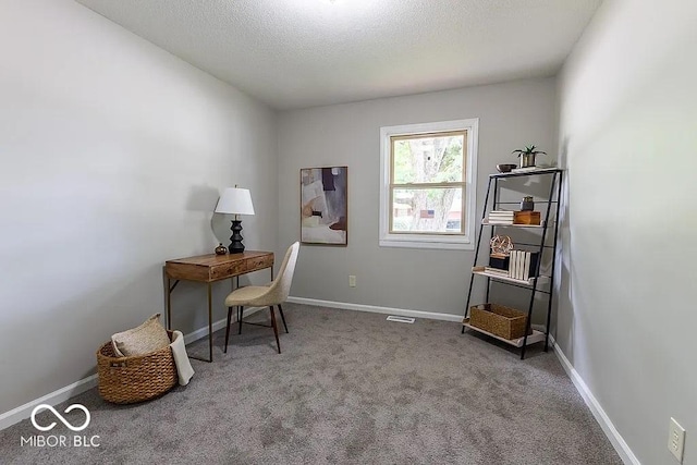 view of carpeted office