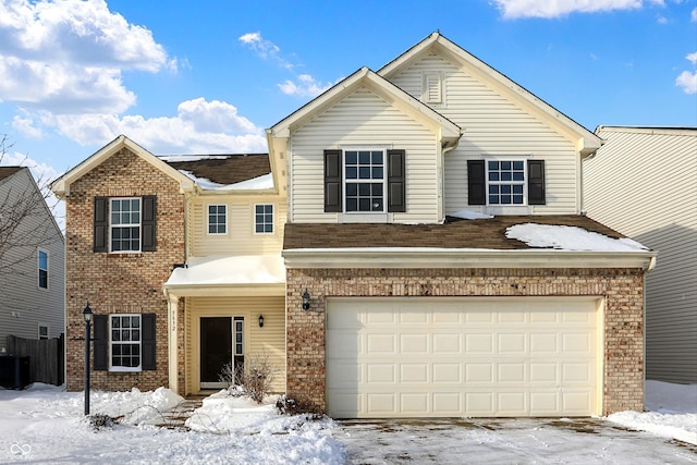 view of front facade with a garage