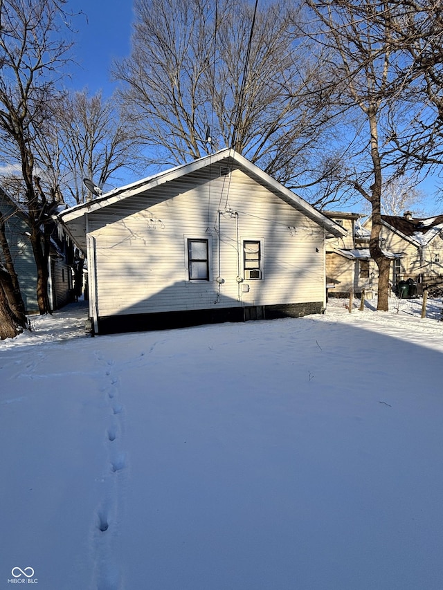 view of snowy exterior